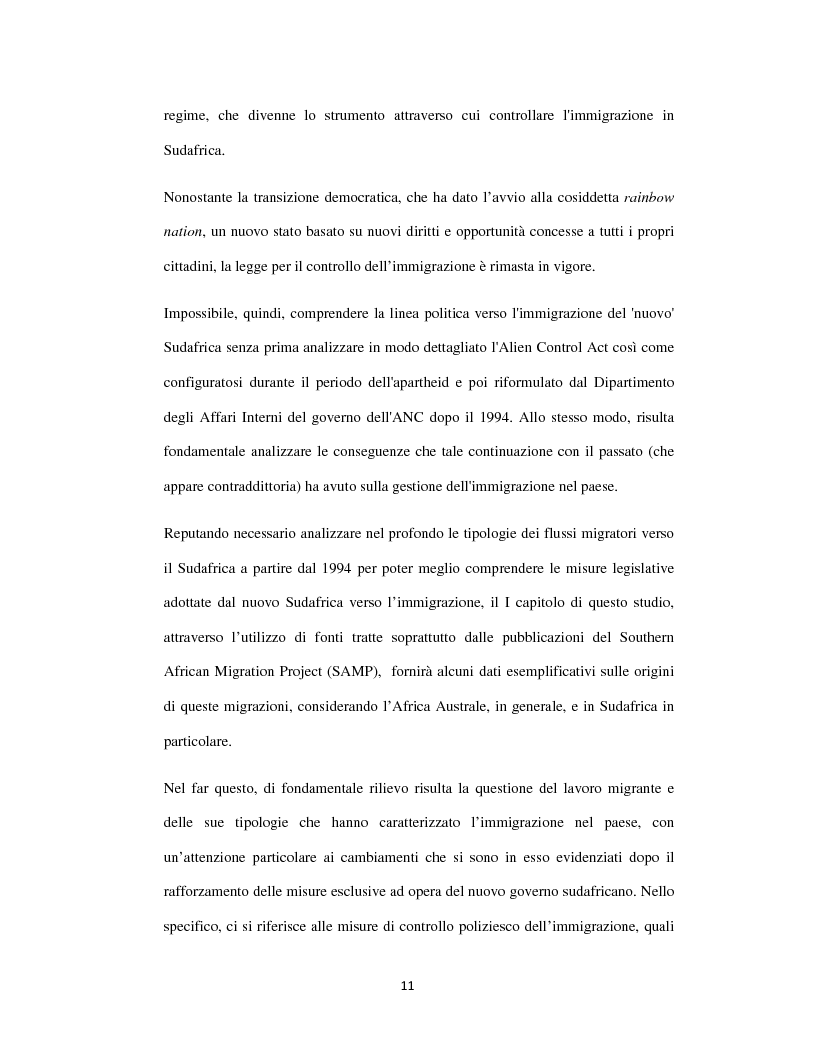 Anteprima della tesi: Sognando la Machamba. L'immigrazione mozambicana nel Sudafrica post-apartheid, Pagina 5