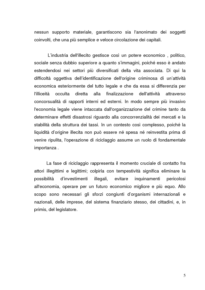 Anteprima della tesi: Italia e Svizzera: parallelo sulle norme antiriciclaggio, Pagina 3