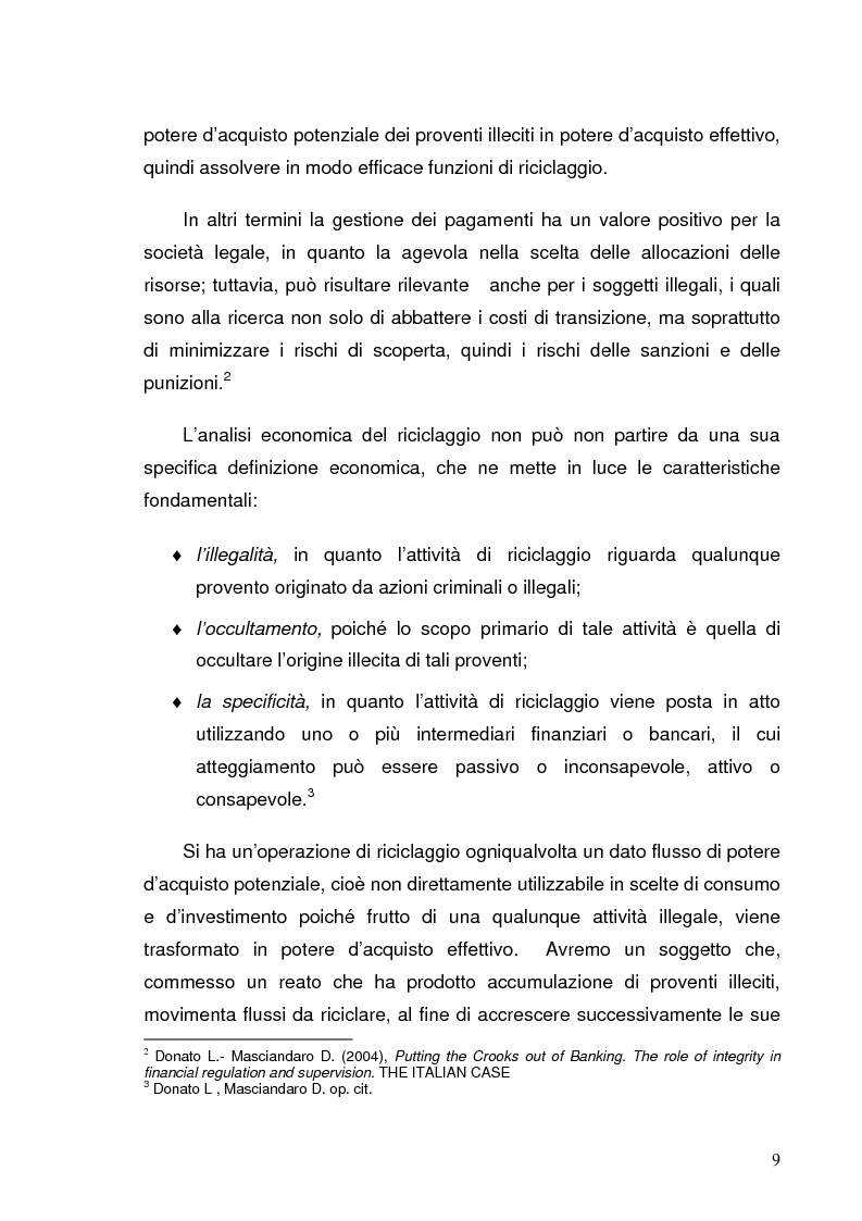 Anteprima della tesi: Italia e Svizzera: parallelo sulle norme antiriciclaggio, Pagina 7