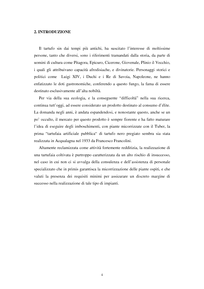 Anteprima della tesi: Un'indagine sulla redditività dei nuovi impianti di tartufo in provincia di Rovigo, Pagina 3