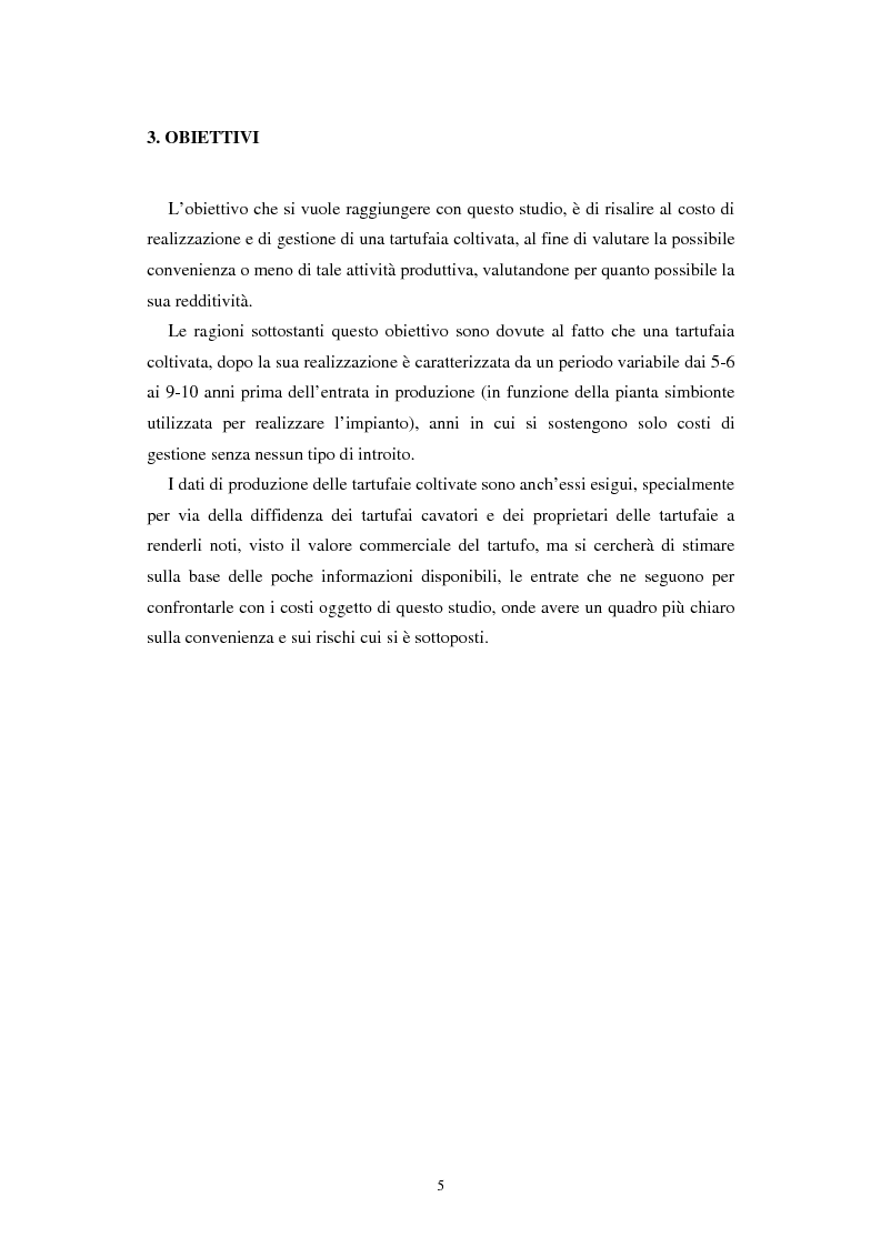 Anteprima della tesi: Un'indagine sulla redditività dei nuovi impianti di tartufo in provincia di Rovigo, Pagina 4