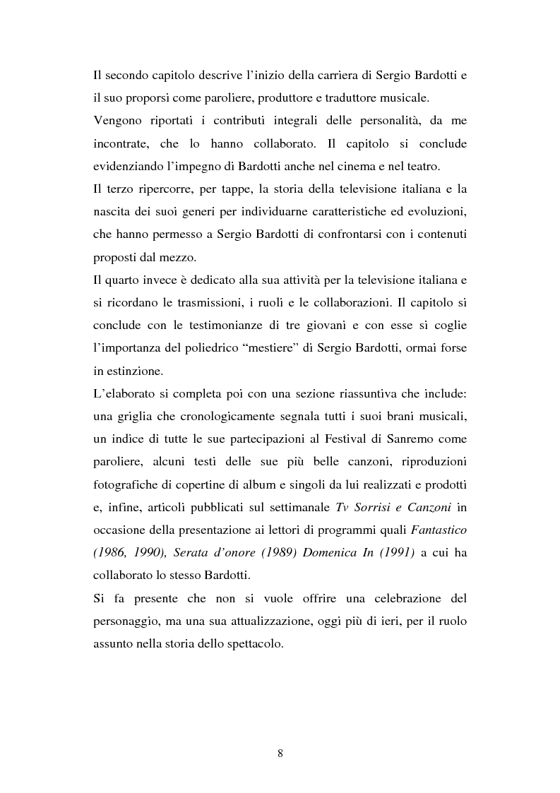 Anteprima della tesi: Sergio Bardotti: una poliedrica esperienza artistica a servizio dello spettacolo, Pagina 4
