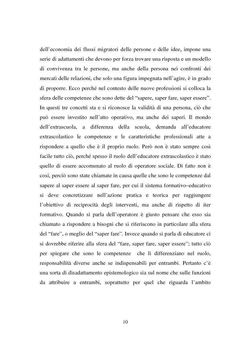 Anteprima della tesi: Università e formazione dell'educatore professionale, Pagina 10