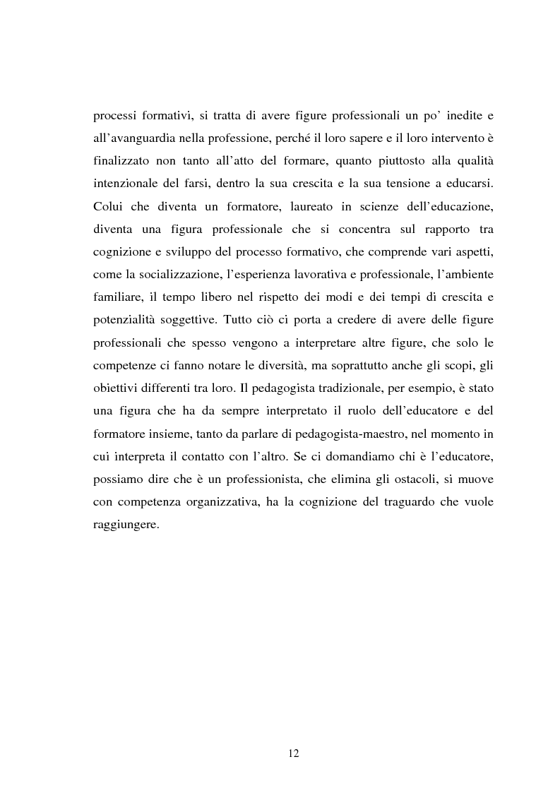 Anteprima della tesi: Università e formazione dell'educatore professionale, Pagina 12