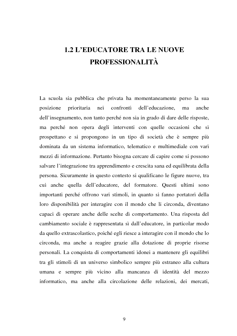 Anteprima della tesi: Università e formazione dell'educatore professionale, Pagina 9