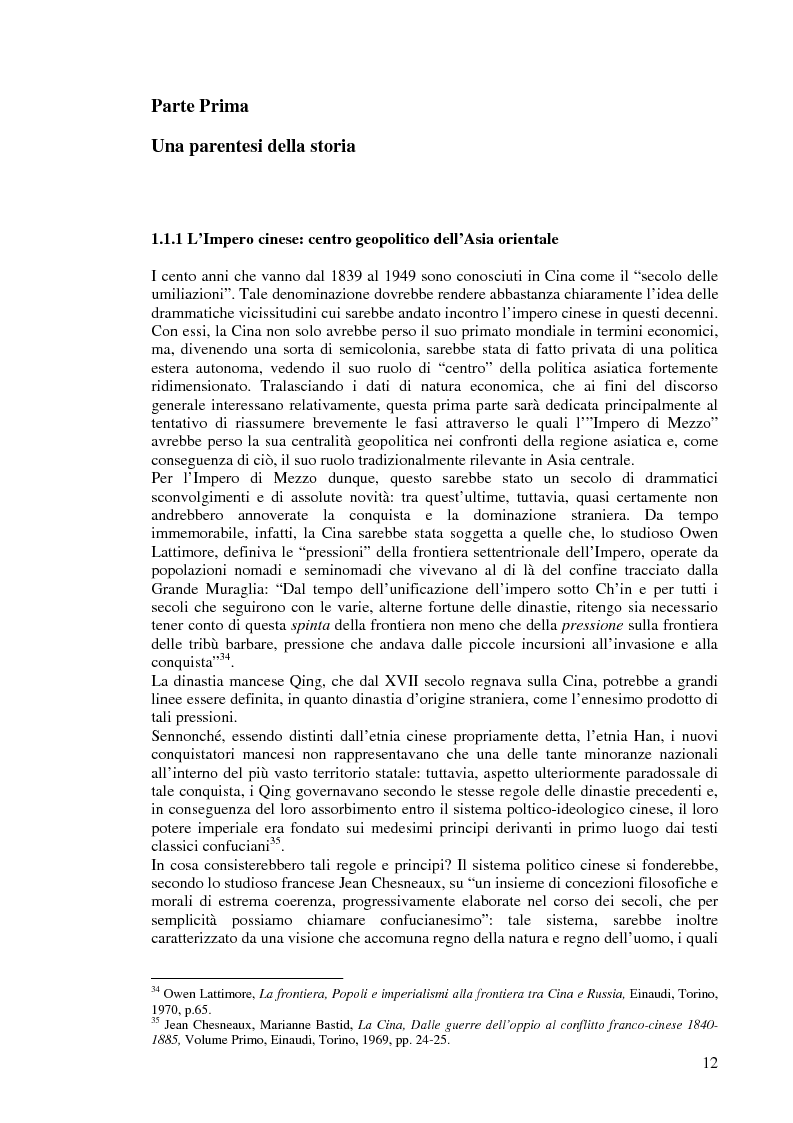 Anteprima della tesi: Cina e Asia centrale: un ''Nuovo Grande Gioco'' o un antico Dingwei?, Pagina 10