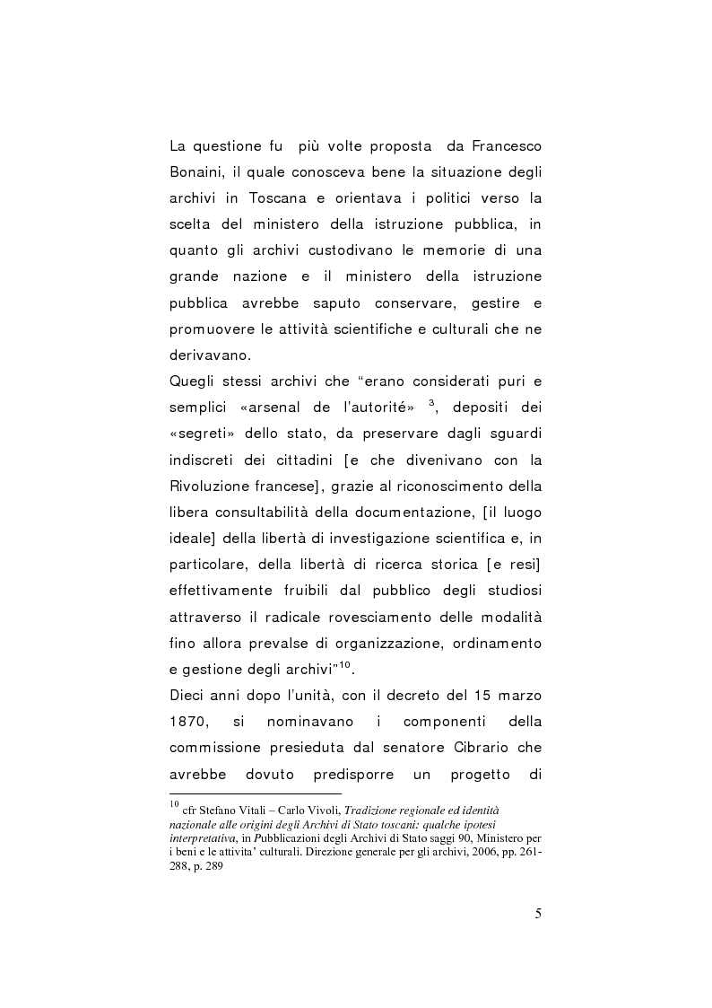 Anteprima della tesi: Strategie di gestione e valorizzazione delle risorse archivistiche locali, Pagina 5