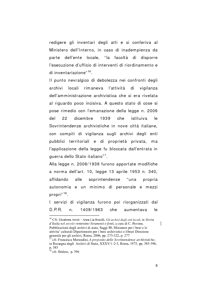Anteprima della tesi: Strategie di gestione e valorizzazione delle risorse archivistiche locali, Pagina 8