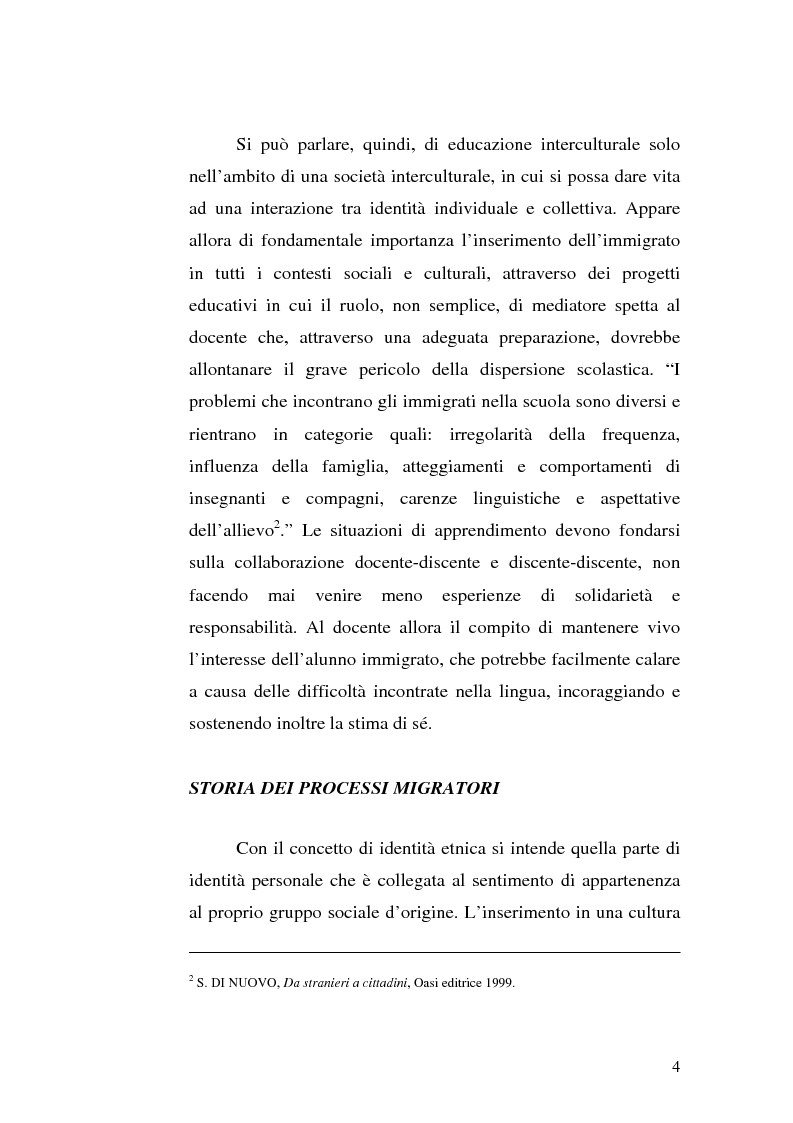 Anteprima della tesi: Immigrazione e integrazione scolastica, Pagina 2