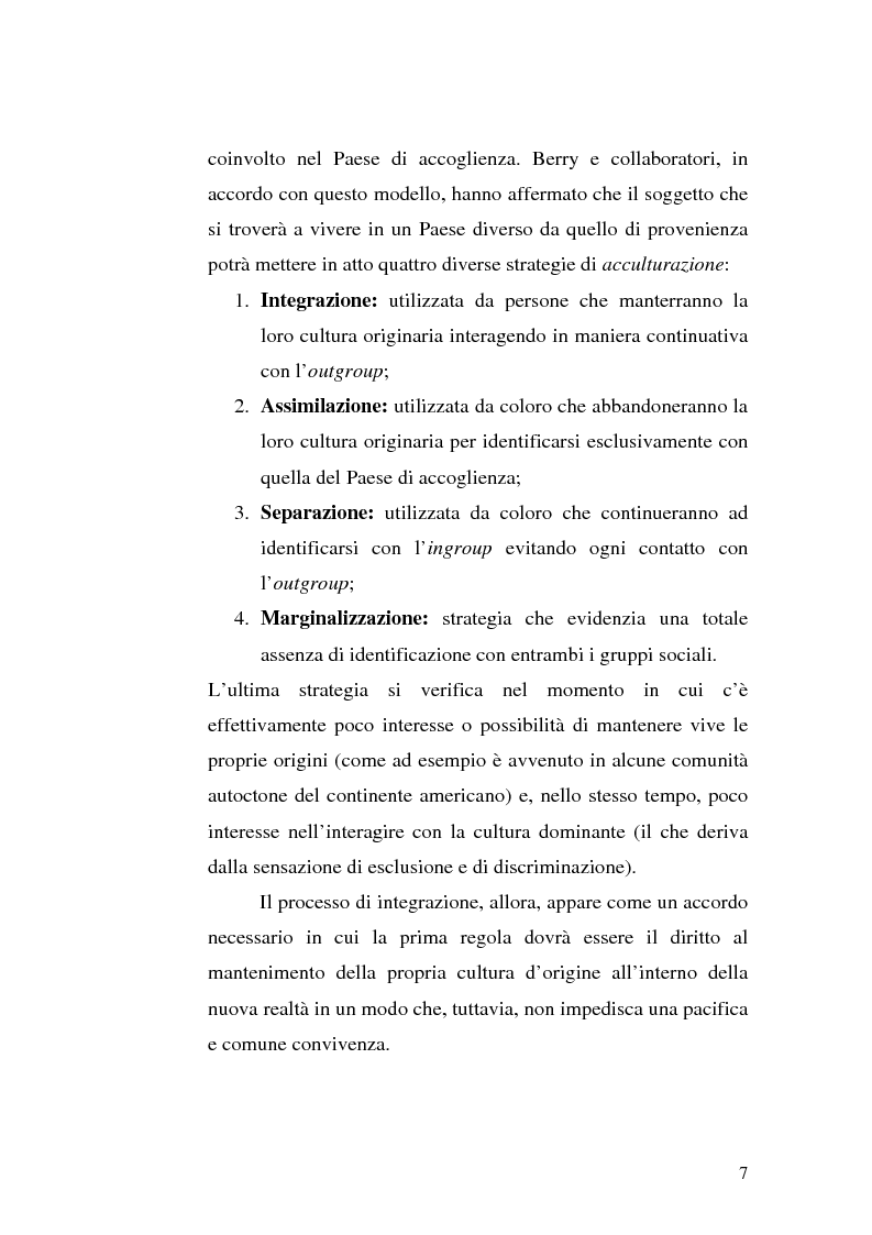Anteprima della tesi: Immigrazione e integrazione scolastica, Pagina 5