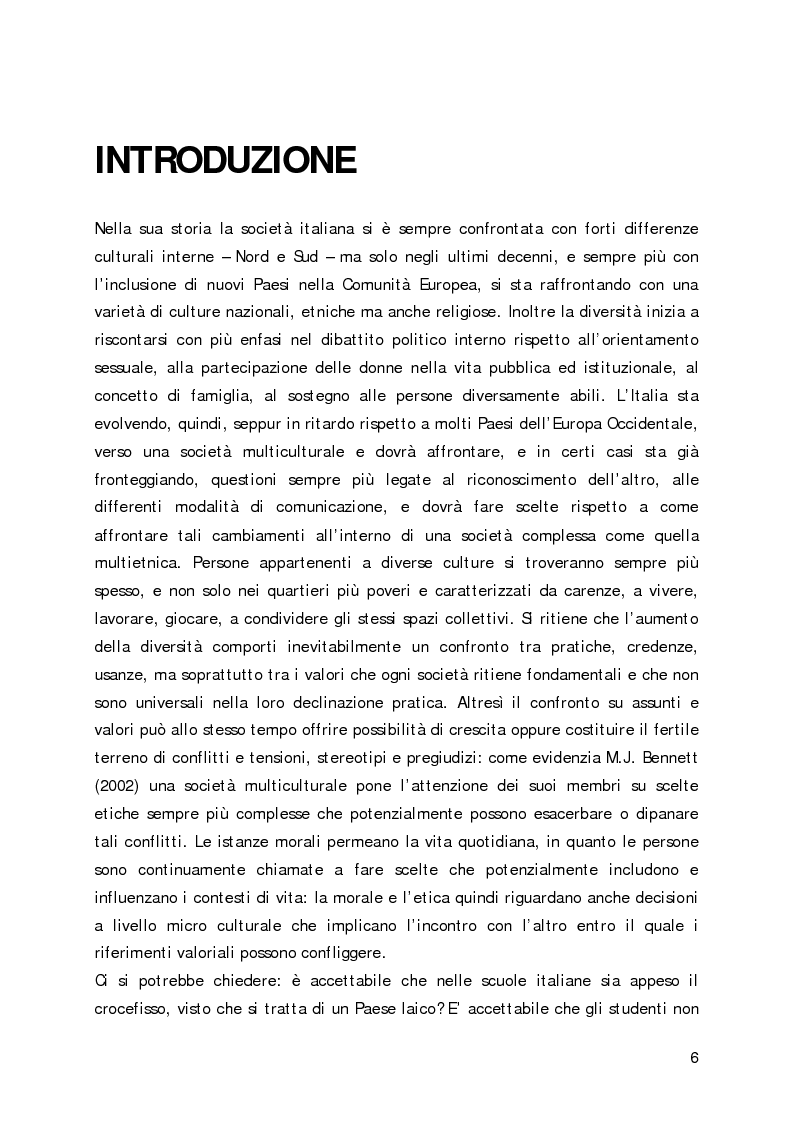 Anteprima della tesi: Lo sviluppo della sensibilità interculturale e lo sviluppo morale in adolescenza: un'analisi empirica, Pagina 2