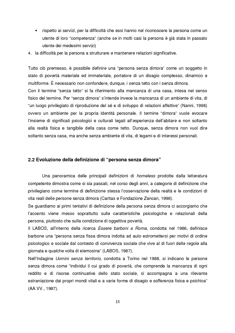 Anteprima della tesi: Persone senza dimora: cultura, consumi e relazioni con i mercati, Pagina 7