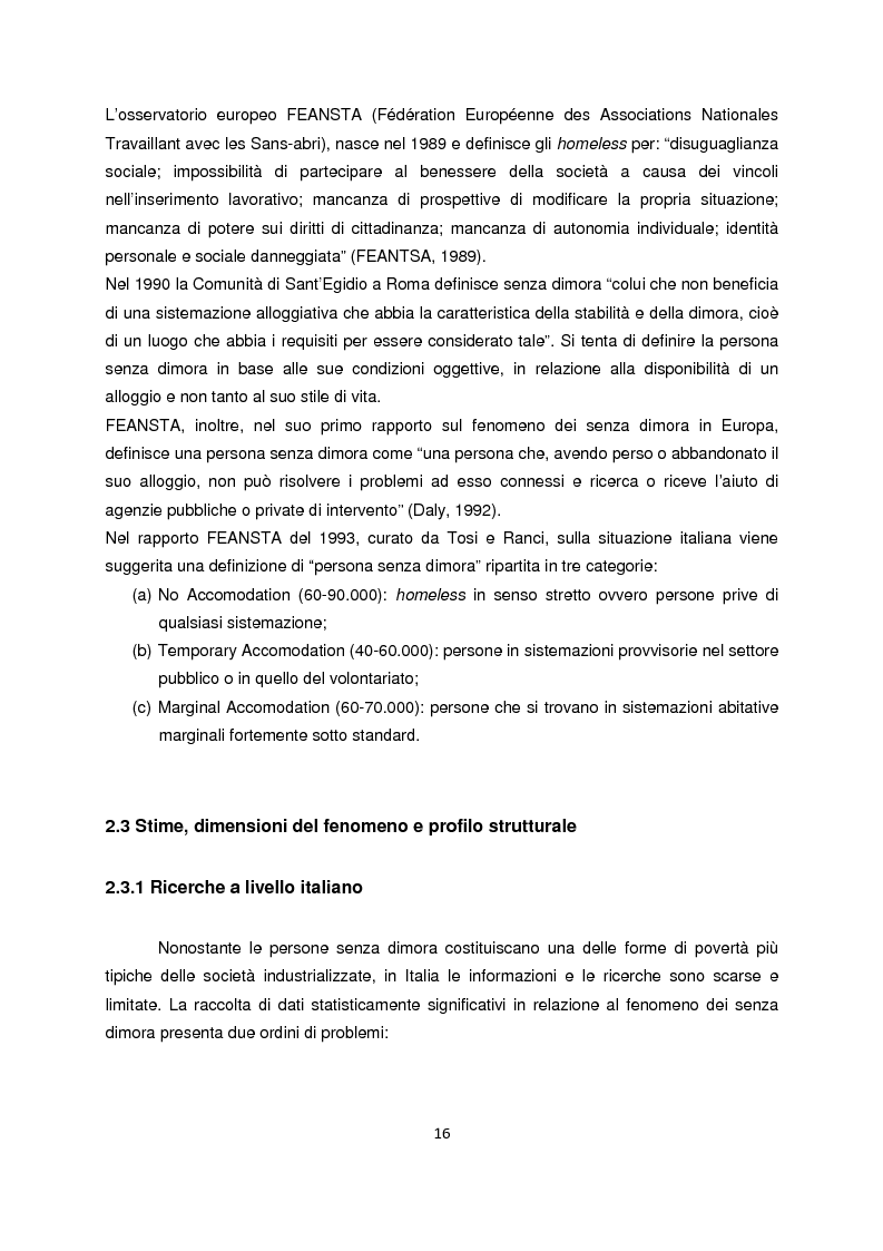 Anteprima della tesi: Persone senza dimora: cultura, consumi e relazioni con i mercati, Pagina 8