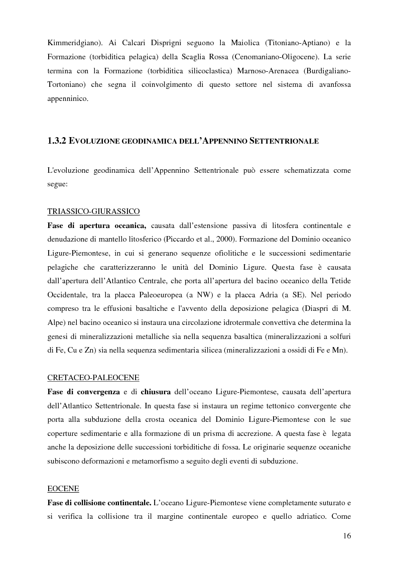 Anteprima della tesi: Indagini mineralogiche per la caratterizzazione della discarica mineraria della miniera di solfuri di ferro e rame di Libiola (Sestri Levante, Genova), Pagina 12