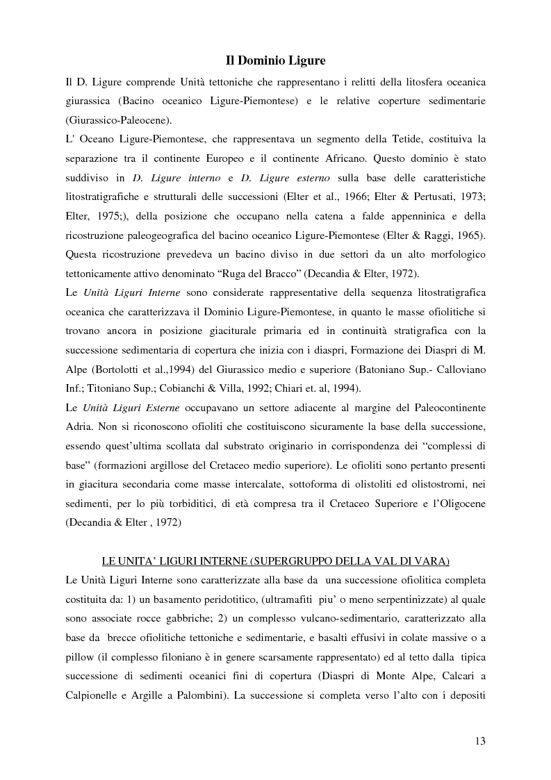 Anteprima della tesi: Indagini mineralogiche per la caratterizzazione della discarica mineraria della miniera di solfuri di ferro e rame di Libiola (Sestri Levante, Genova), Pagina 9