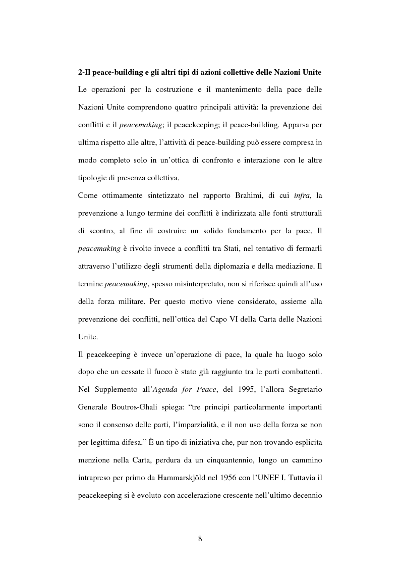 Anteprima della tesi: Il peace-building alla luce della Carta delle Nazioni Unite, Pagina 8