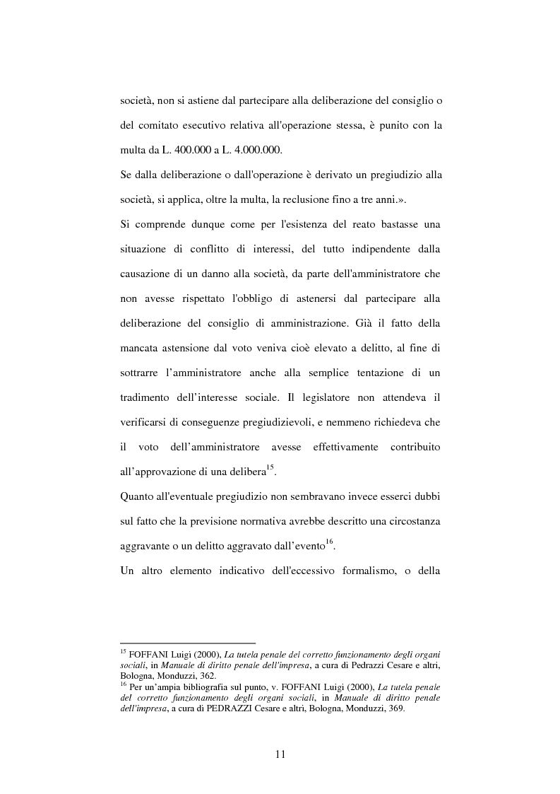 Anteprima della tesi: Omessa comunicazione del conflitto di interessi, Pagina 11