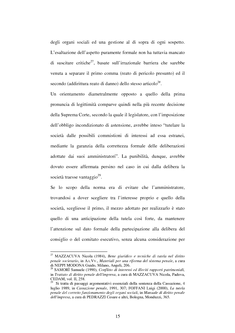 Anteprima della tesi: Omessa comunicazione del conflitto di interessi, Pagina 15