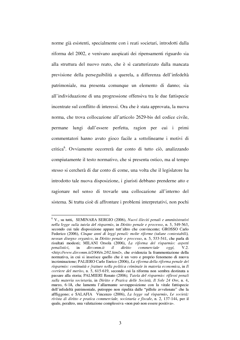 Anteprima della tesi: Omessa comunicazione del conflitto di interessi, Pagina 3