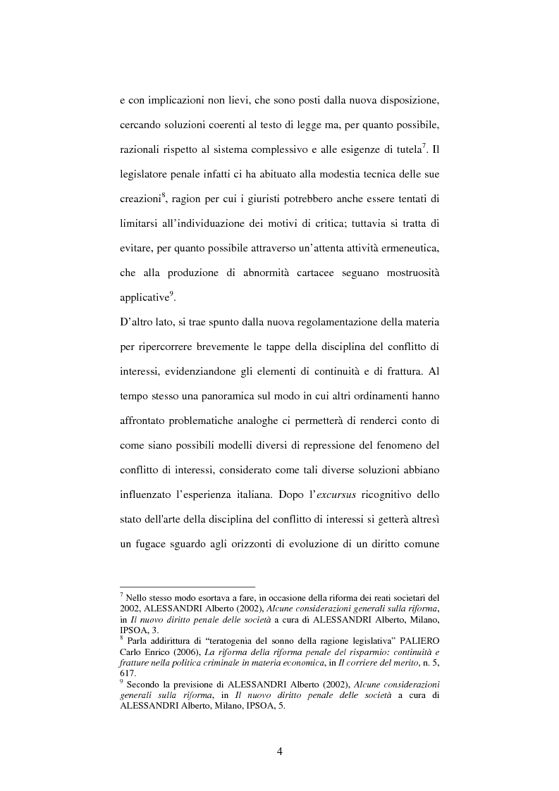Anteprima della tesi: Omessa comunicazione del conflitto di interessi, Pagina 4