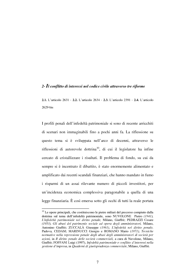 Anteprima della tesi: Omessa comunicazione del conflitto di interessi, Pagina 7