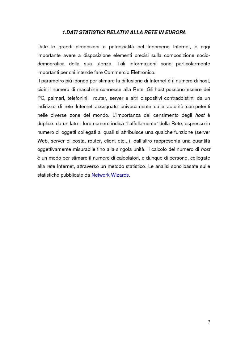 Anteprima della tesi: Il commercio elettronico: definizioni ed analisi ed implicazioni economiche del fenomeno, Pagina 4