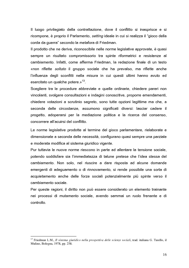 Anteprima della tesi: Il processo di formazione delle norme legislative tra stabilità e mutamento: il caso della riforma penitenziaria, Pagina 12