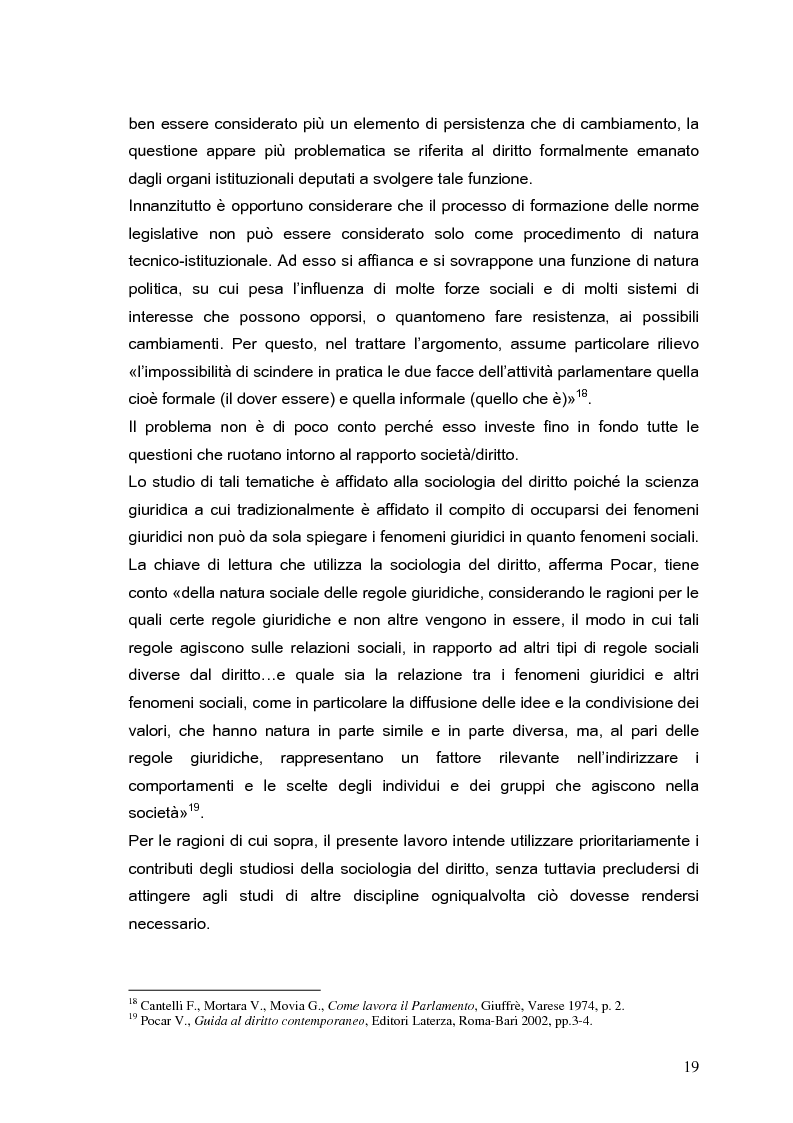 Anteprima della tesi: Il processo di formazione delle norme legislative tra stabilità e mutamento: il caso della riforma penitenziaria, Pagina 15
