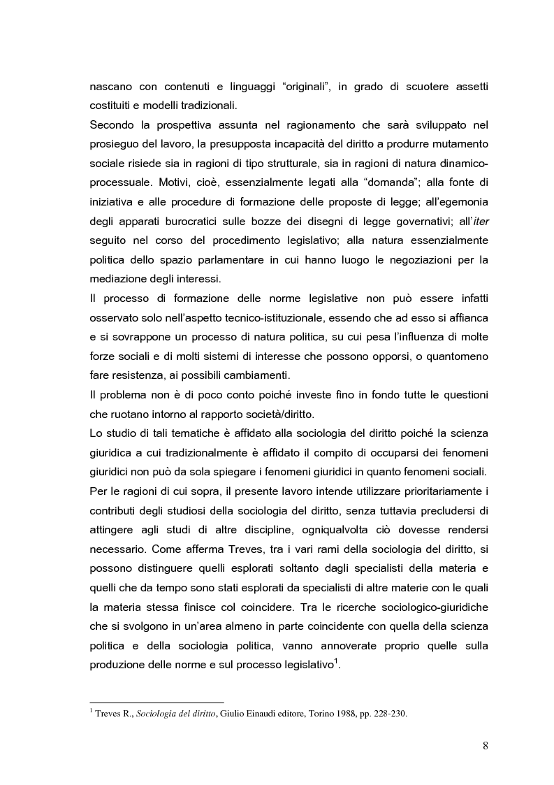 Anteprima della tesi: Il processo di formazione delle norme legislative tra stabilità e mutamento: il caso della riforma penitenziaria, Pagina 4