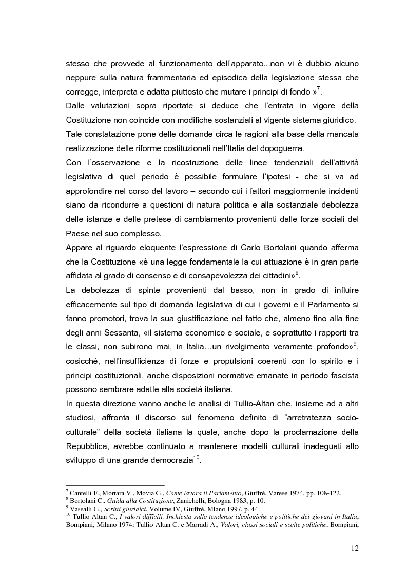 Anteprima della tesi: Il processo di formazione delle norme legislative tra stabilità e mutamento: il caso della riforma penitenziaria, Pagina 8