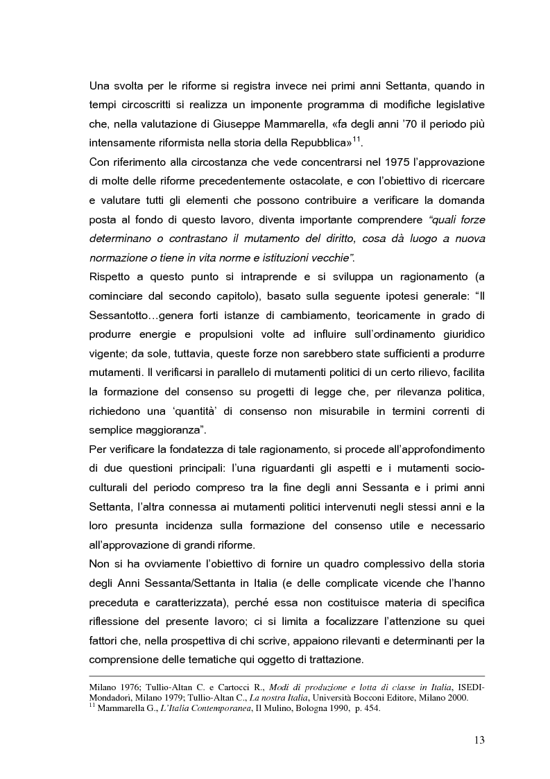 Anteprima della tesi: Il processo di formazione delle norme legislative tra stabilità e mutamento: il caso della riforma penitenziaria, Pagina 9