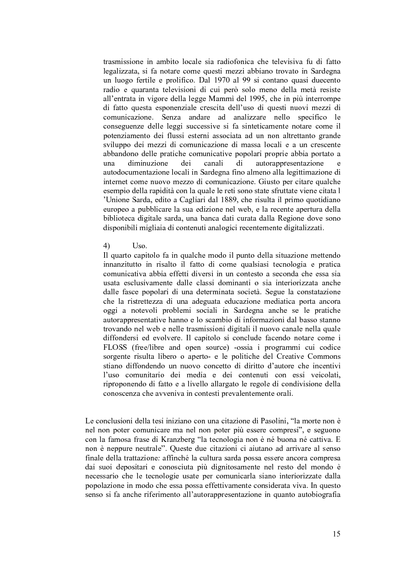 Anteprima della tesi: SARDignità. Interiorizzazioni mediatiche e pratiche autorappresentative in Sardegna., Pagina 5