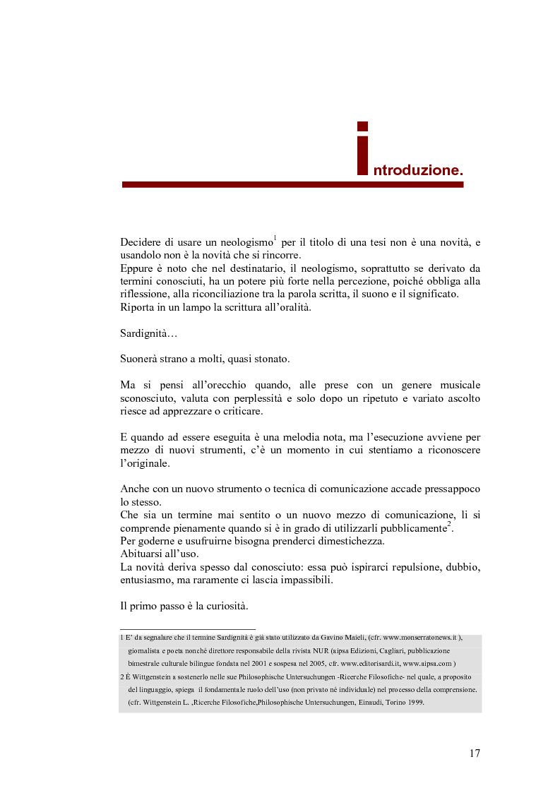 Anteprima della tesi: SARDignità. Interiorizzazioni mediatiche e pratiche autorappresentative in Sardegna., Pagina 7