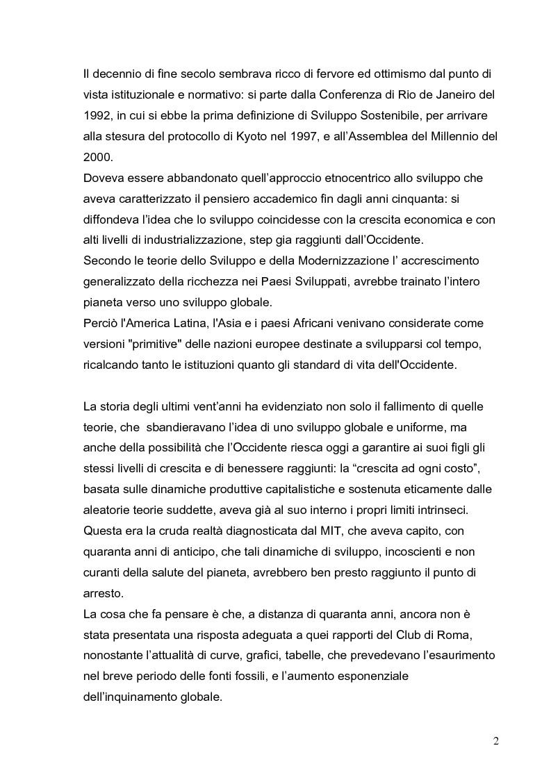Anteprima della tesi: Lo sviluppo sostenibile - Etica e politica per un futuro possibile, Pagina 2