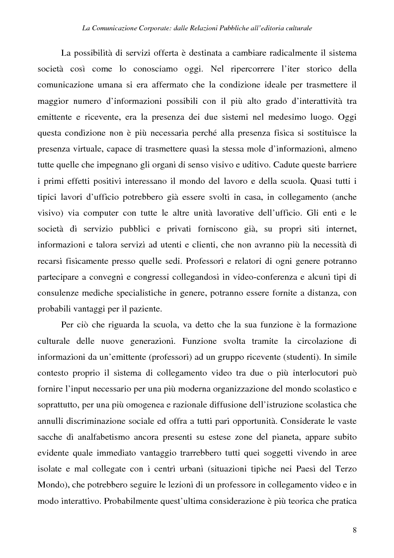 Anteprima della tesi: La comunicazione corporate: dalle relazioni pubbliche all'editoria culturale, Pagina 11