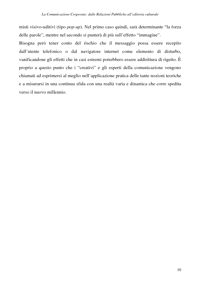Anteprima della tesi: La comunicazione corporate: dalle relazioni pubbliche all'editoria culturale, Pagina 13