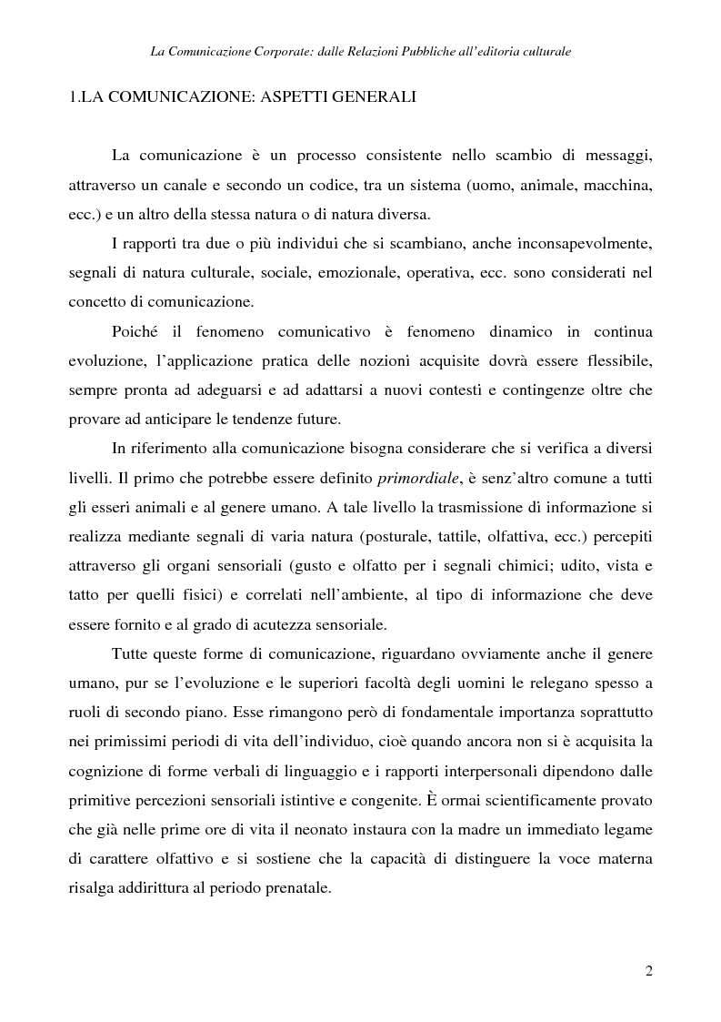 Anteprima della tesi: La comunicazione corporate: dalle relazioni pubbliche all'editoria culturale, Pagina 5
