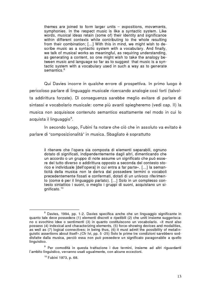 Anteprima della tesi: La semiolinguistica della musica. Varie tendenze nell'interpretazione e analisi dell'evento musicale, Pagina 10