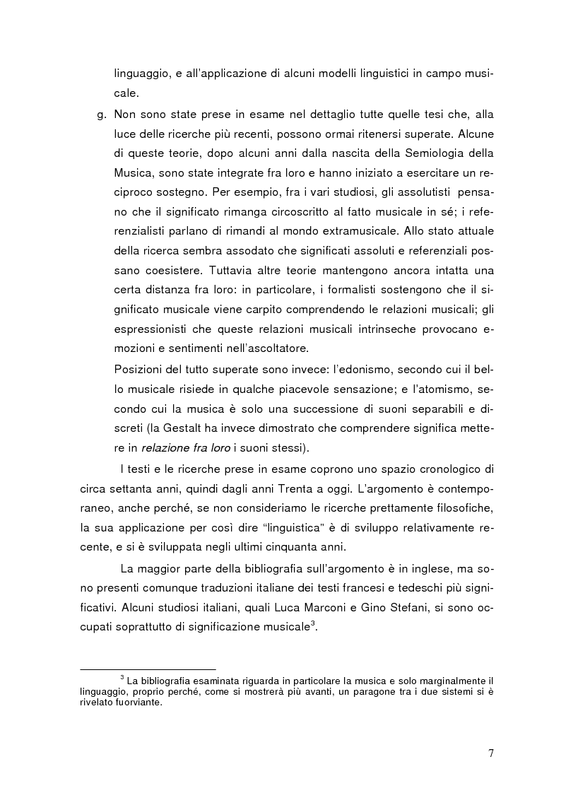 Anteprima della tesi: La semiolinguistica della musica. Varie tendenze nell'interpretazione e analisi dell'evento musicale, Pagina 4
