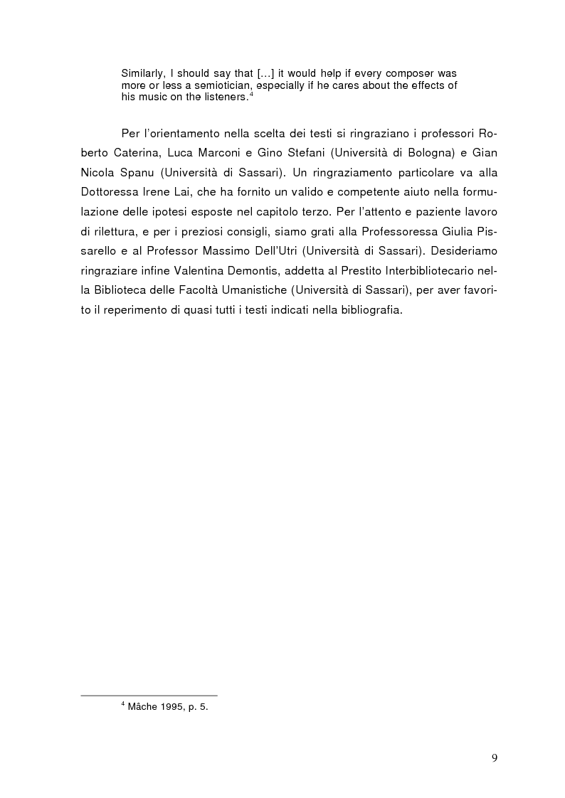 Anteprima della tesi: La semiolinguistica della musica. Varie tendenze nell'interpretazione e analisi dell'evento musicale, Pagina 6