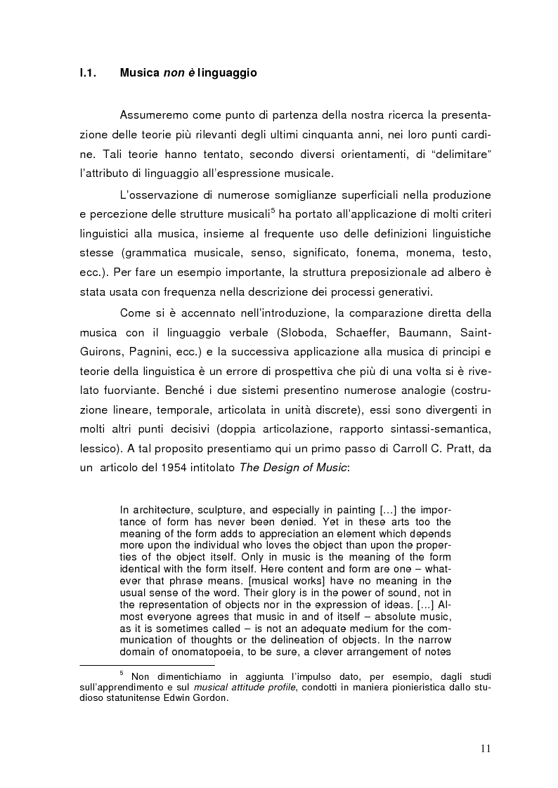 Anteprima della tesi: La semiolinguistica della musica. Varie tendenze nell'interpretazione e analisi dell'evento musicale, Pagina 8