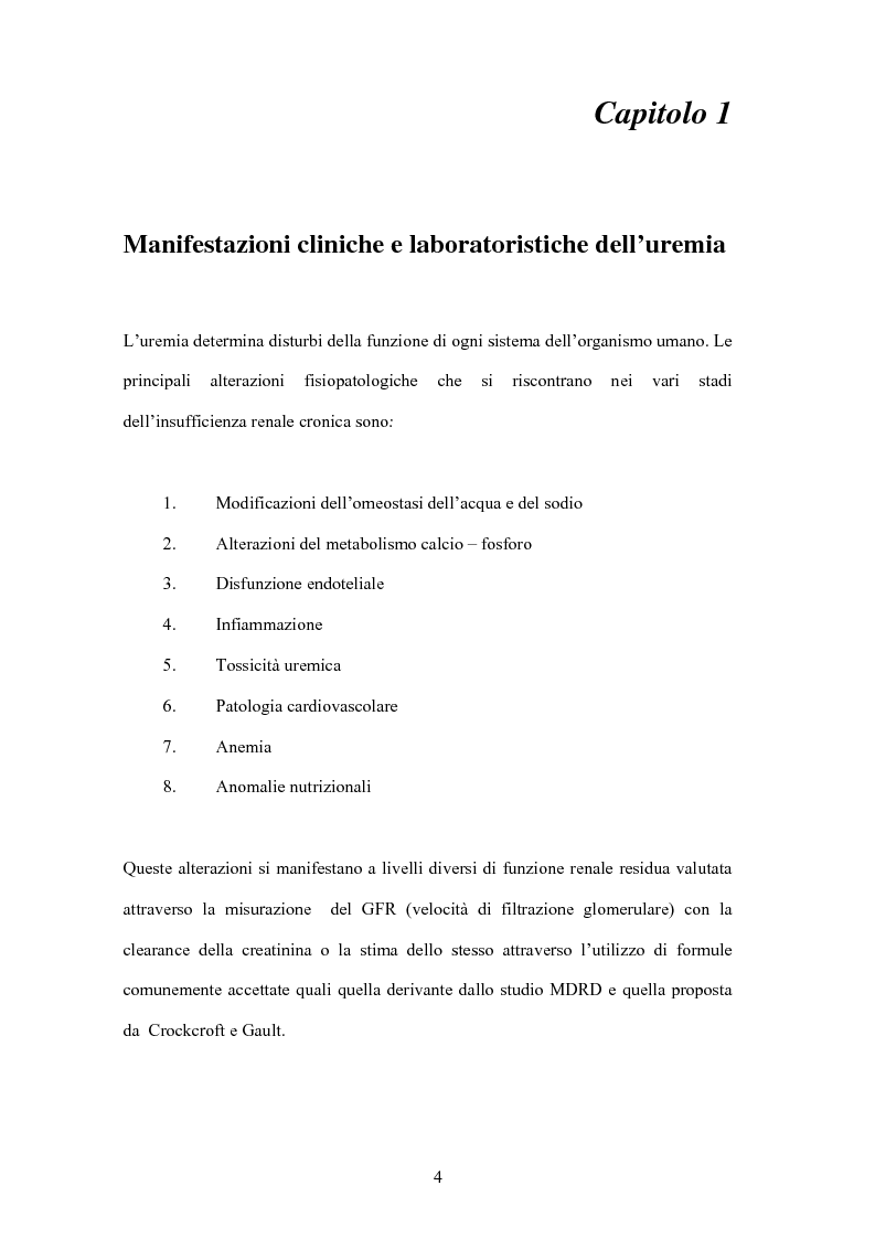 Anteprima della tesi: Il mantenimento della funzione renale residua influenza l’outcome dei pazienti in emodialisi?, Pagina 2