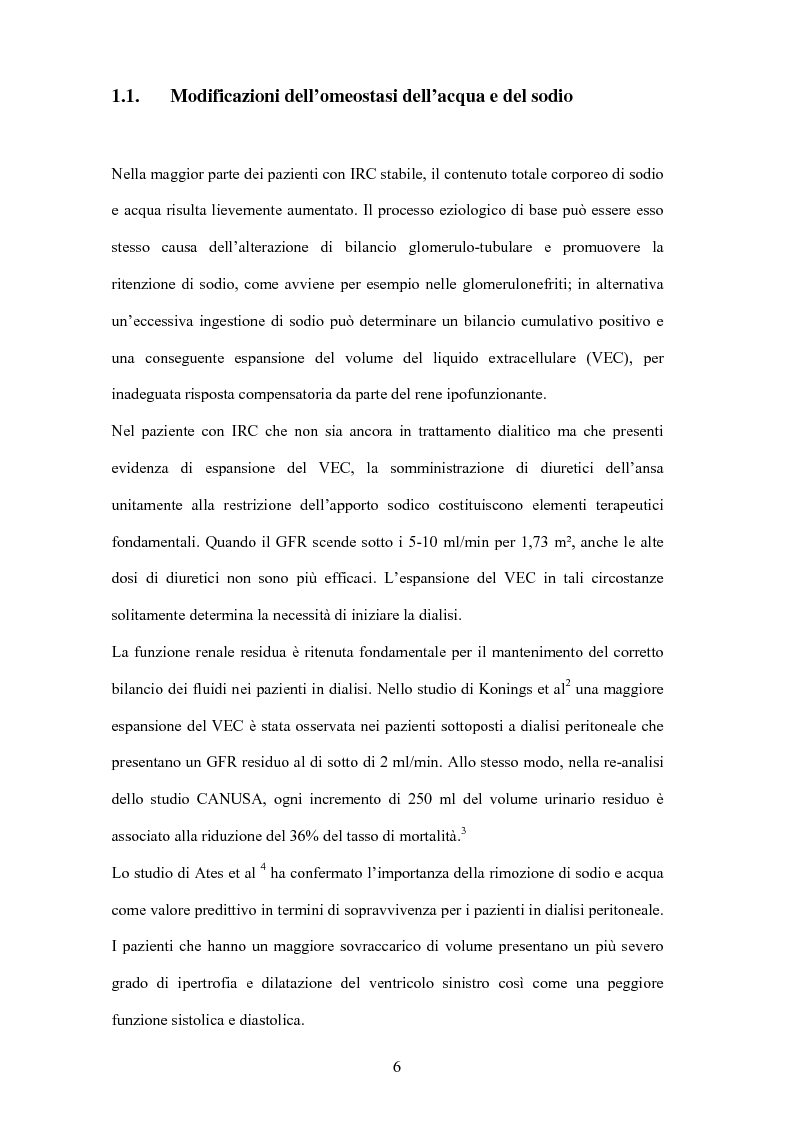 Anteprima della tesi: Il mantenimento della funzione renale residua influenza l’outcome dei pazienti in emodialisi?, Pagina 4