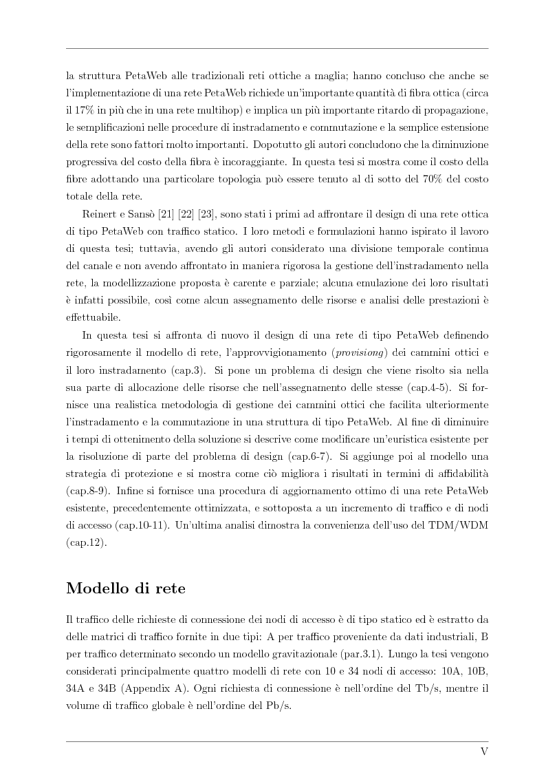 Anteprima della tesi: Design and Optimisation of a Novel Composite-Star TDM/WDM Network Architecture: the Petaweb, Pagina 3