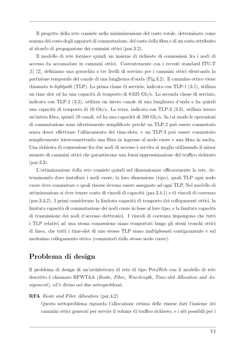 Anteprima della tesi: Design and Optimisation of a Novel Composite-Star TDM/WDM Network Architecture: the Petaweb, Pagina 4