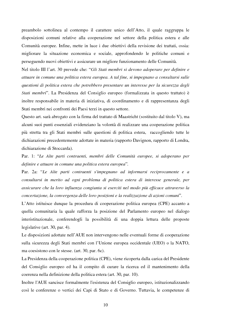 Anteprima della tesi: La Politica Europea di Sicurezza e di Difesa. Dal fallimento della CED al trattato di Lisbona e prospettive di evoluzione., Pagina 10