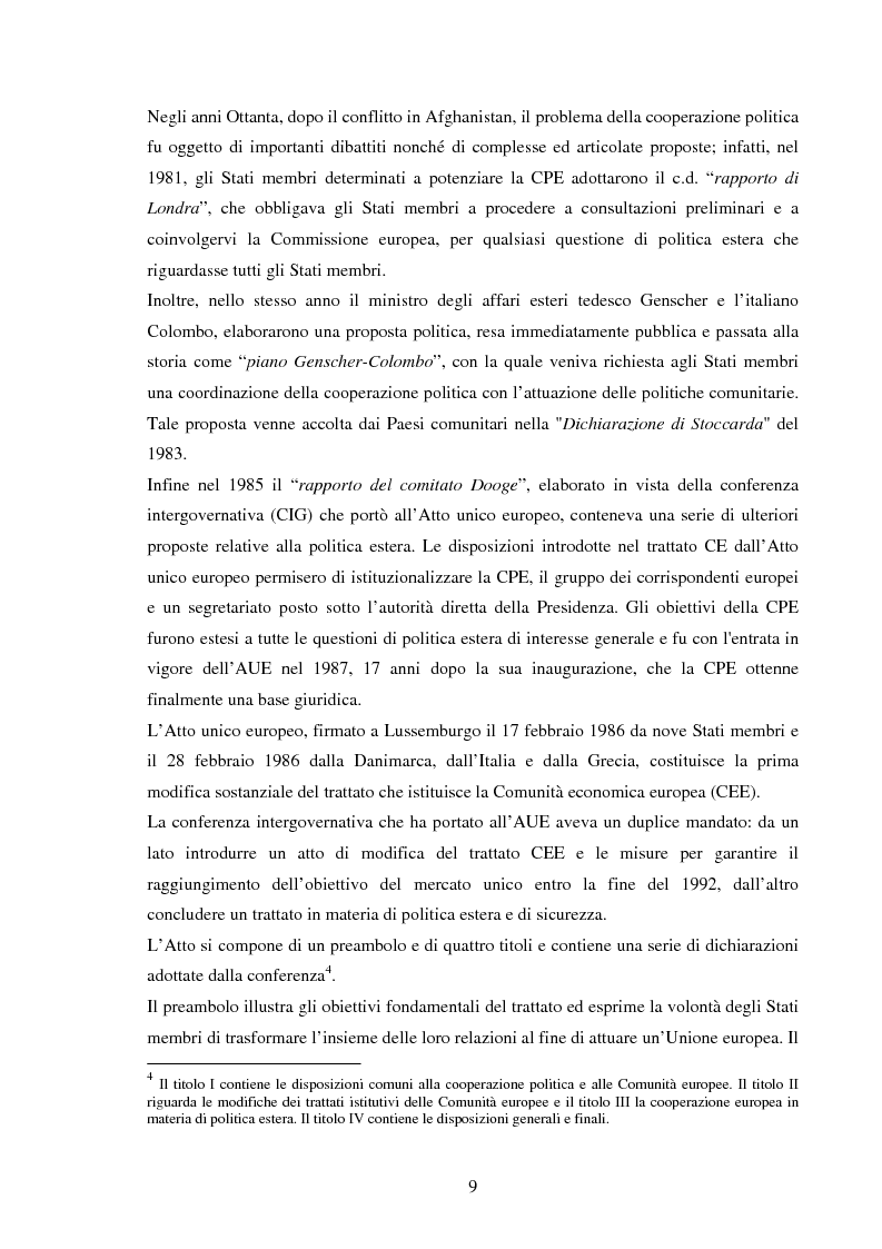 Anteprima della tesi: La Politica Europea di Sicurezza e di Difesa. Dal fallimento della CED al trattato di Lisbona e prospettive di evoluzione., Pagina 9