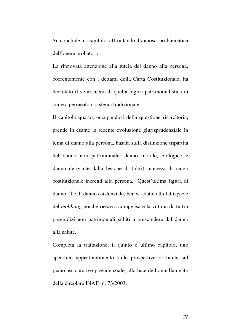 Anteprima della tesi: Il mobbing nel rapporto di lavoro, Pagina 4