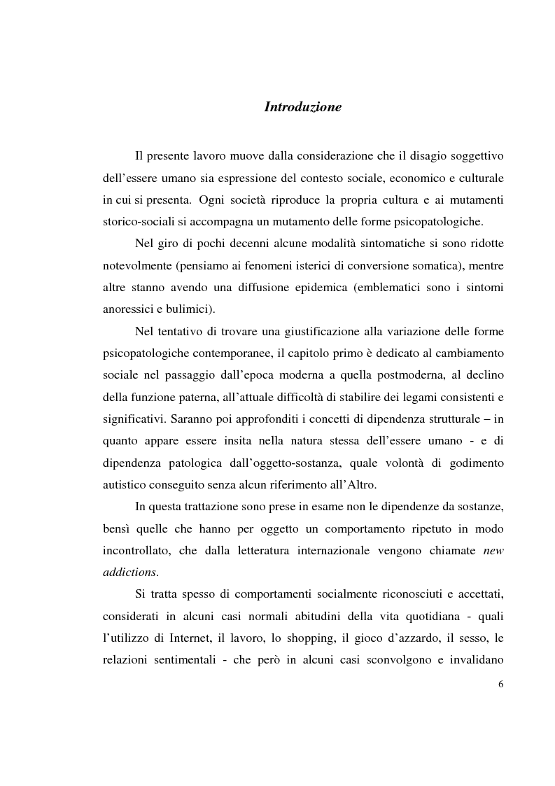 Anteprima della tesi: Shopping compulsivo e gioco d'azzardo - Dinamiche psicologiche di due nuove dipendenze, Pagina 2