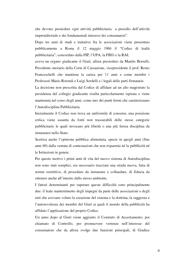Anteprima della tesi: Codice della comunicazione commerciale, Pagina 7